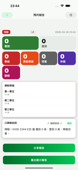 RollSight 回報畫面，顯示 PNG 報告內容與匯出入口